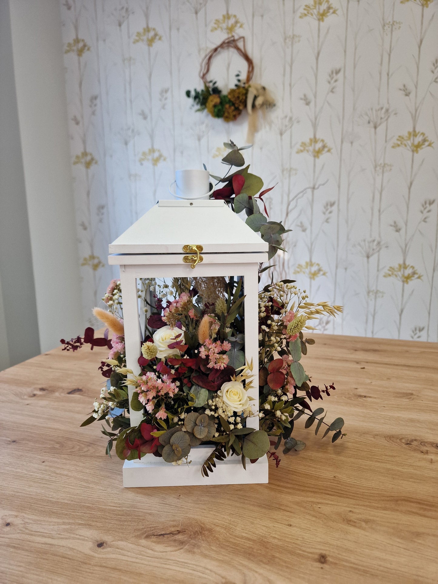 Taller Farol con flores preservadas