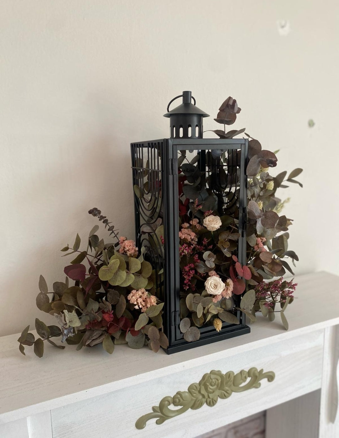 Taller Farol con flores preservadas