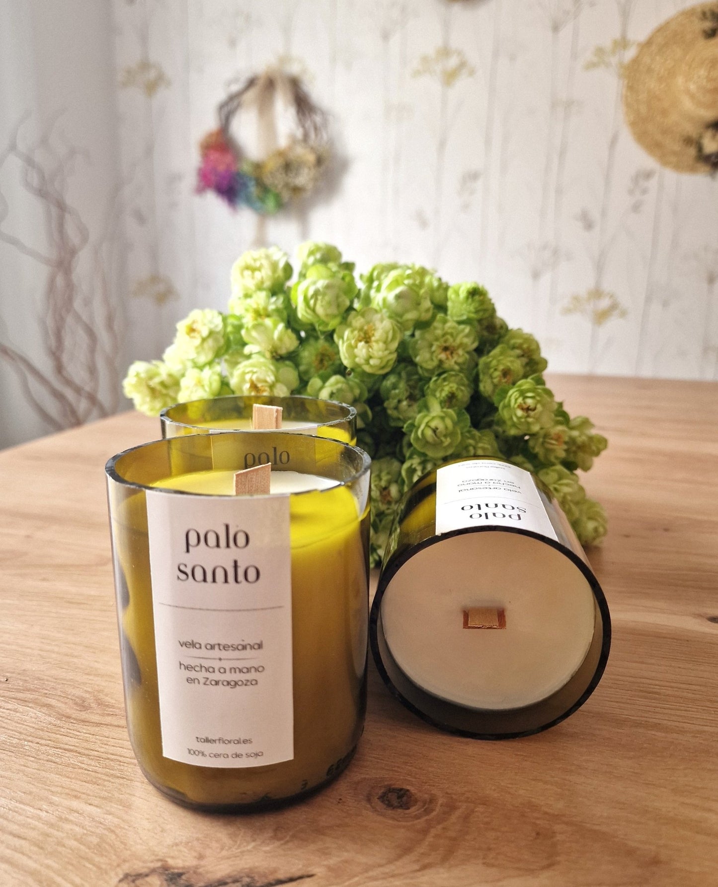 artesanal Vela artesanal Palo Santo hecho a mano en Taller Floral by Vera Kiperi Zaragoza