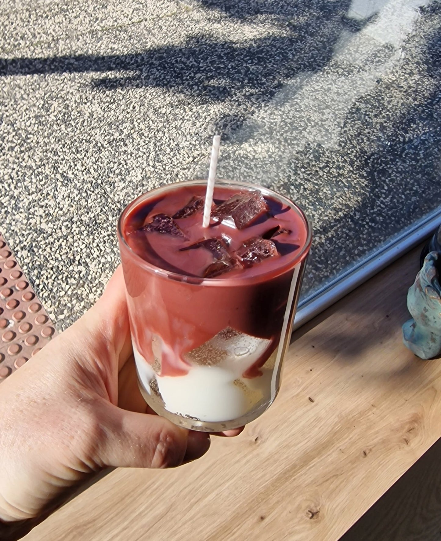 Vela artesanal Vela Frapuccino Latte hecho a mano en Taller Floral by Vera Kiperi Zaragoza