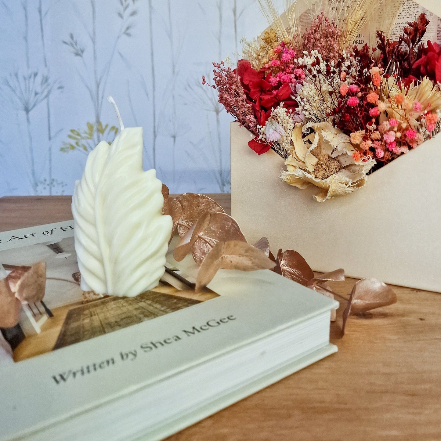 artesanal Vela Hoja hecho a mano en Taller Floral by Vera Kiperi Zaragoza