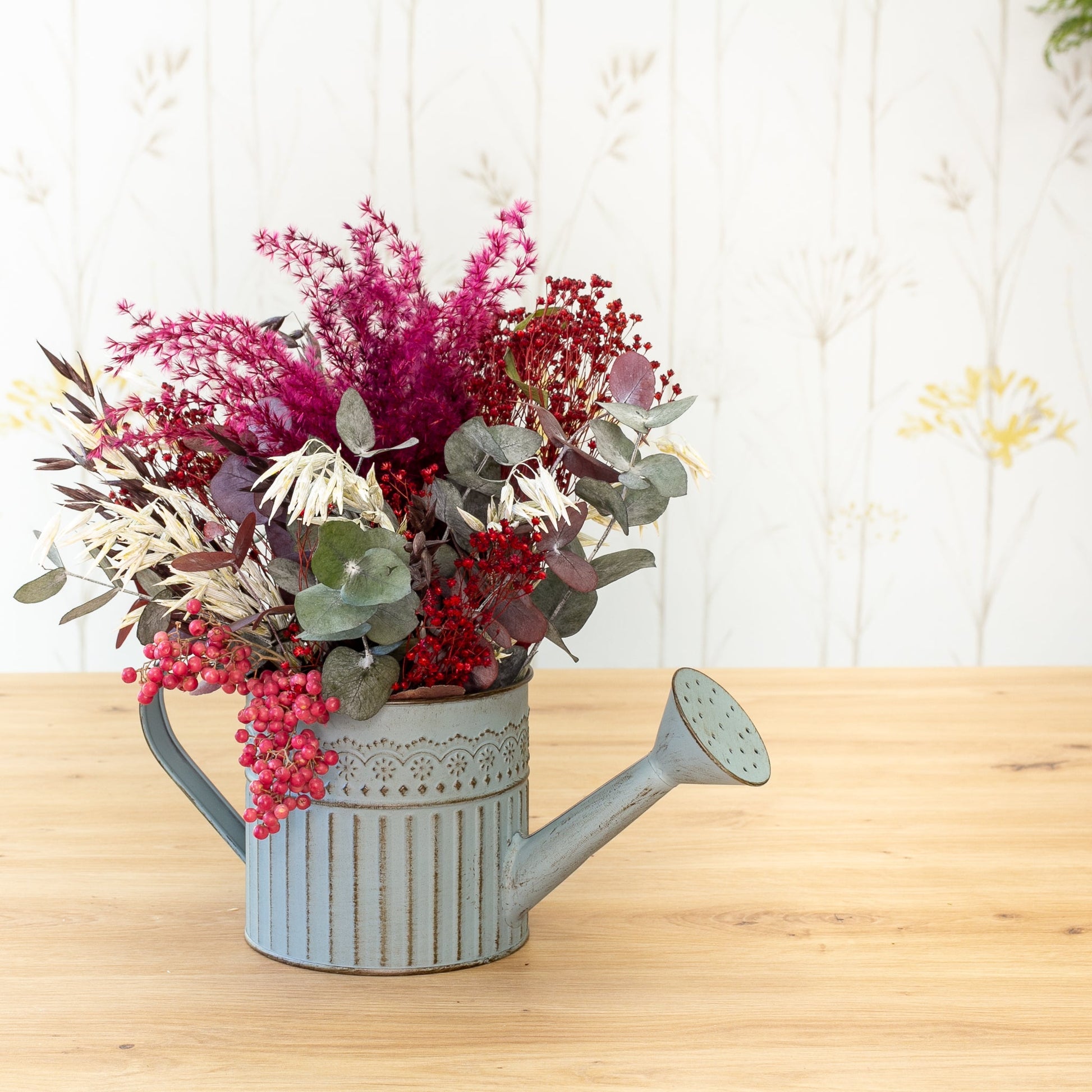 artesanal Amanecer en rojos hecho a mano en Taller Floral by Vera Kiperi Zaragoza