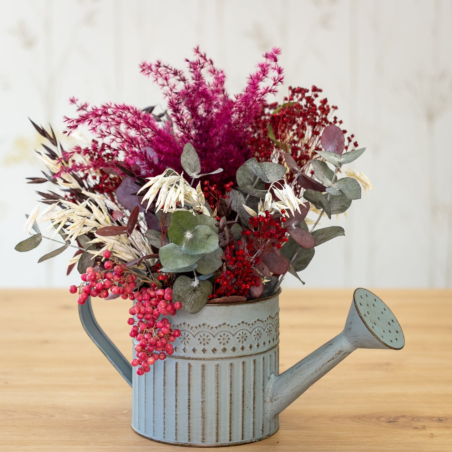 artesanal Amanecer en rojos hecho a mano en Taller Floral by Vera Kiperi Zaragoza