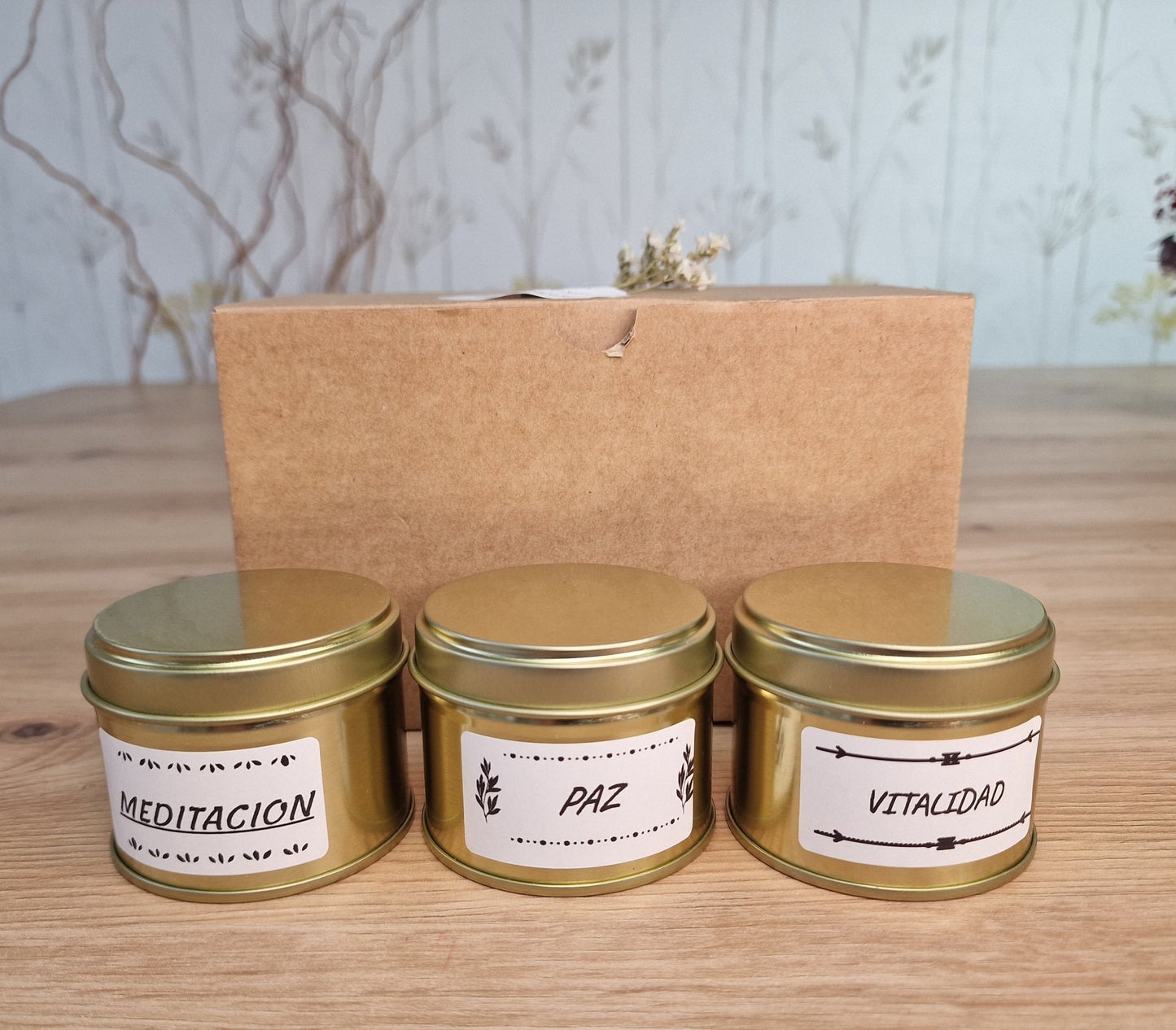 artesanal Pack Velas " Momentos" hecho a mano en Taller Floral by Vera Kiperi Zaragoza