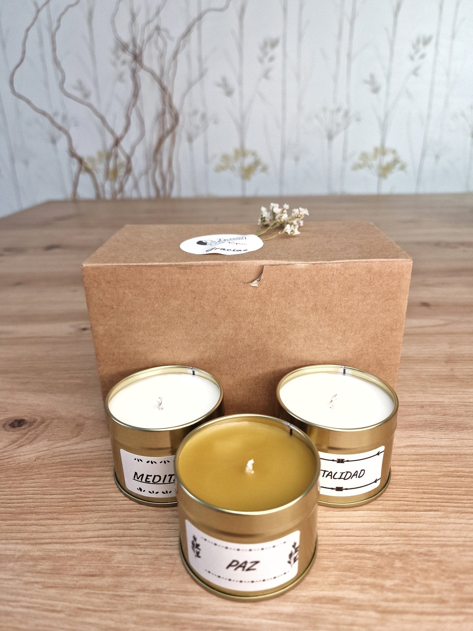 artesanal Pack Velas " Momentos" hecho a mano en Taller Floral by Vera Kiperi Zaragoza