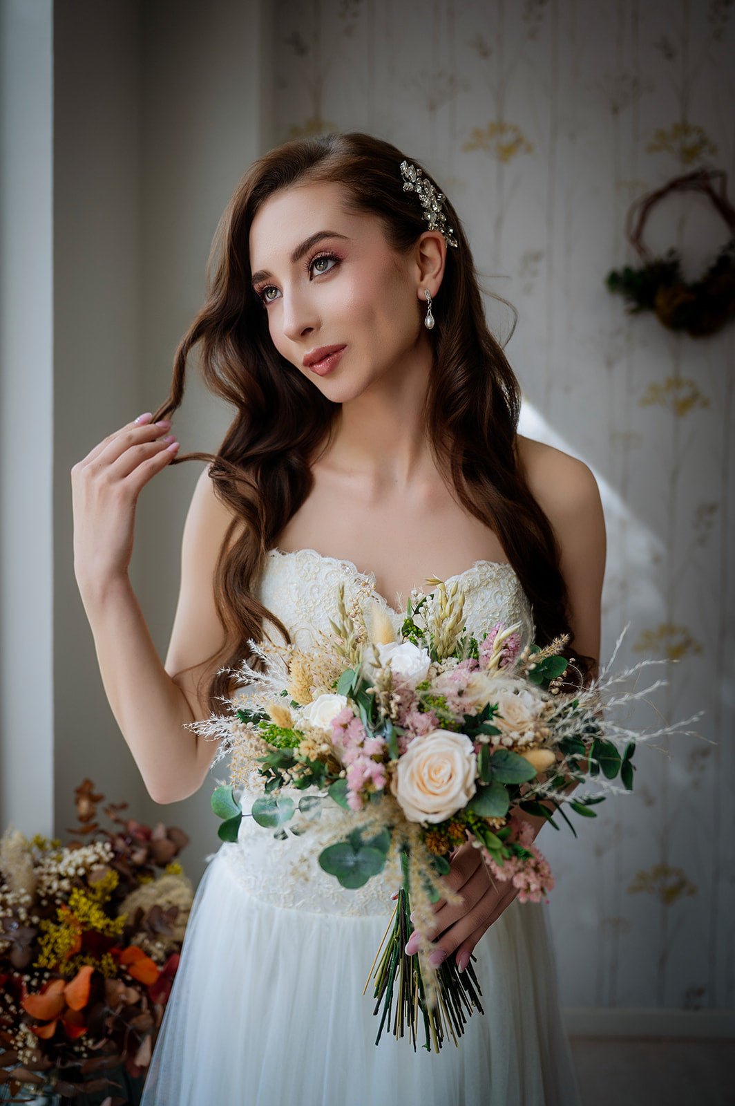 Ramo artesanal Ramo de Novia Romántico hecho a mano en Taller Floral by Vera Kiperi Zaragoza