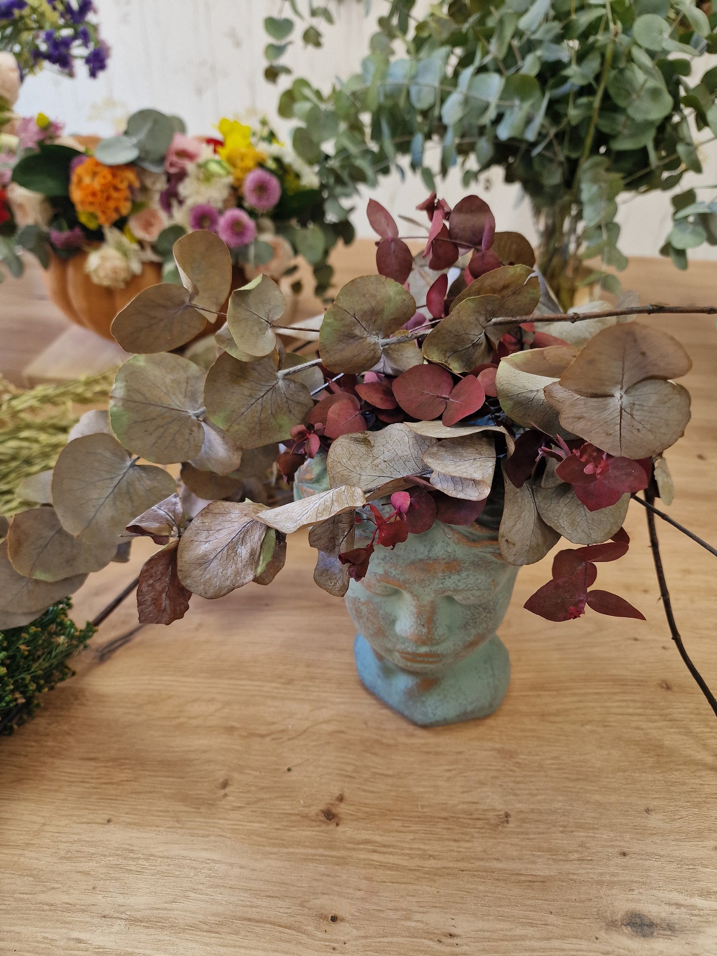 Taller: Maceta Cabeza de Mujer con Flores Preservadas- sabado, 3 de octubre