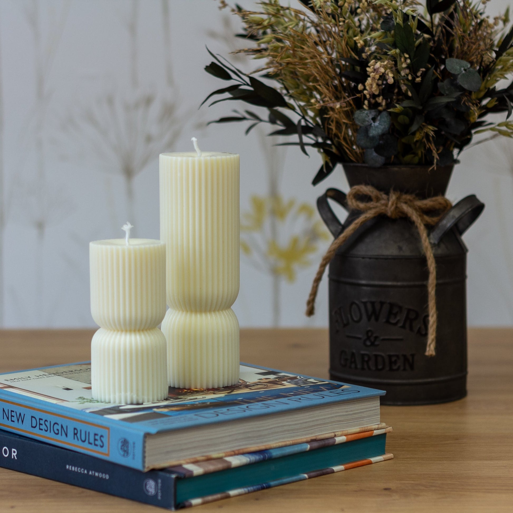 artesanal Set de Velas Columnas hecho a mano en Taller Floral by Vera Kiperi Zaragoza