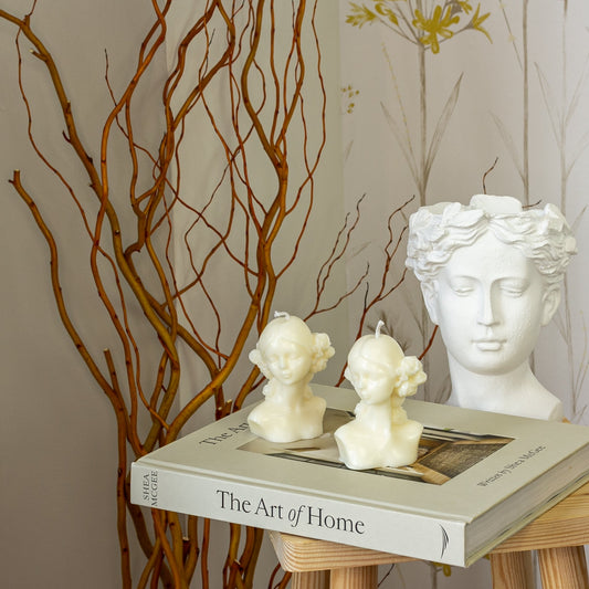 artesanal Set Vela Afrodita hecho a mano en Taller Floral by Vera Kiperi Zaragoza