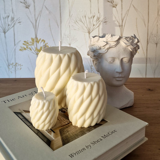 artesanal Set Velas Trenzadas hecho a mano en Taller Floral by Vera Kiperi Zaragoza