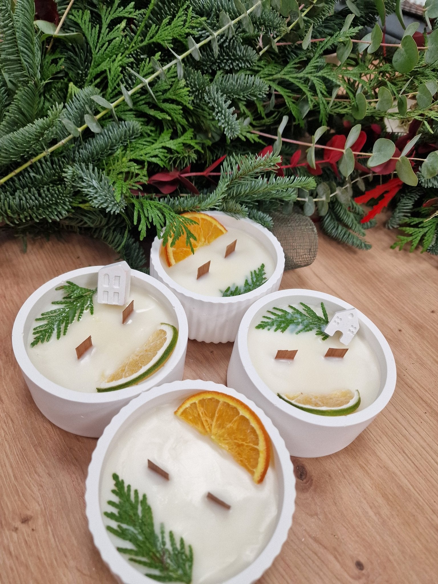 artesanal Taller Ramo de Invierno para Secar y Vela hecho a mano en Taller Floral by Vera Kiperi Zaragoza