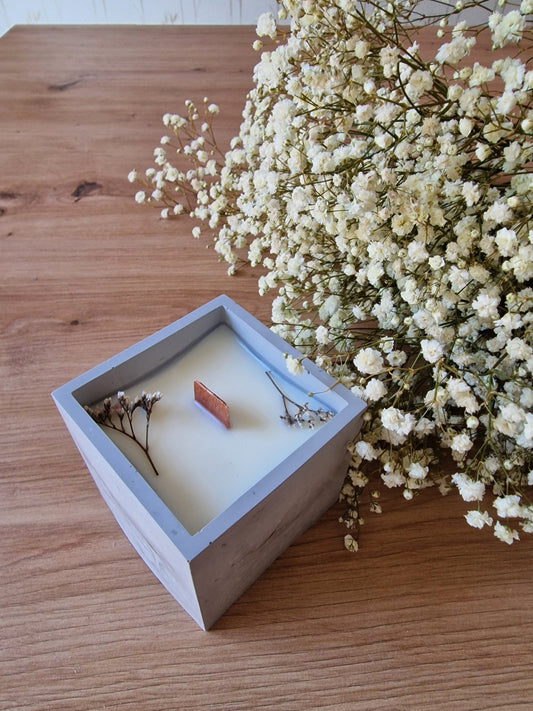 artesanal Vela Artesanal aroma "Limpio" hecho a mano en Taller Floral by Vera Kiperi Zaragoza