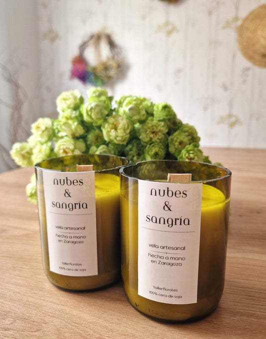 artesanal Vela artesanal Lime, Basil & Mandarín hecho a mano en Taller Floral by Vera Kiperi Zaragoza