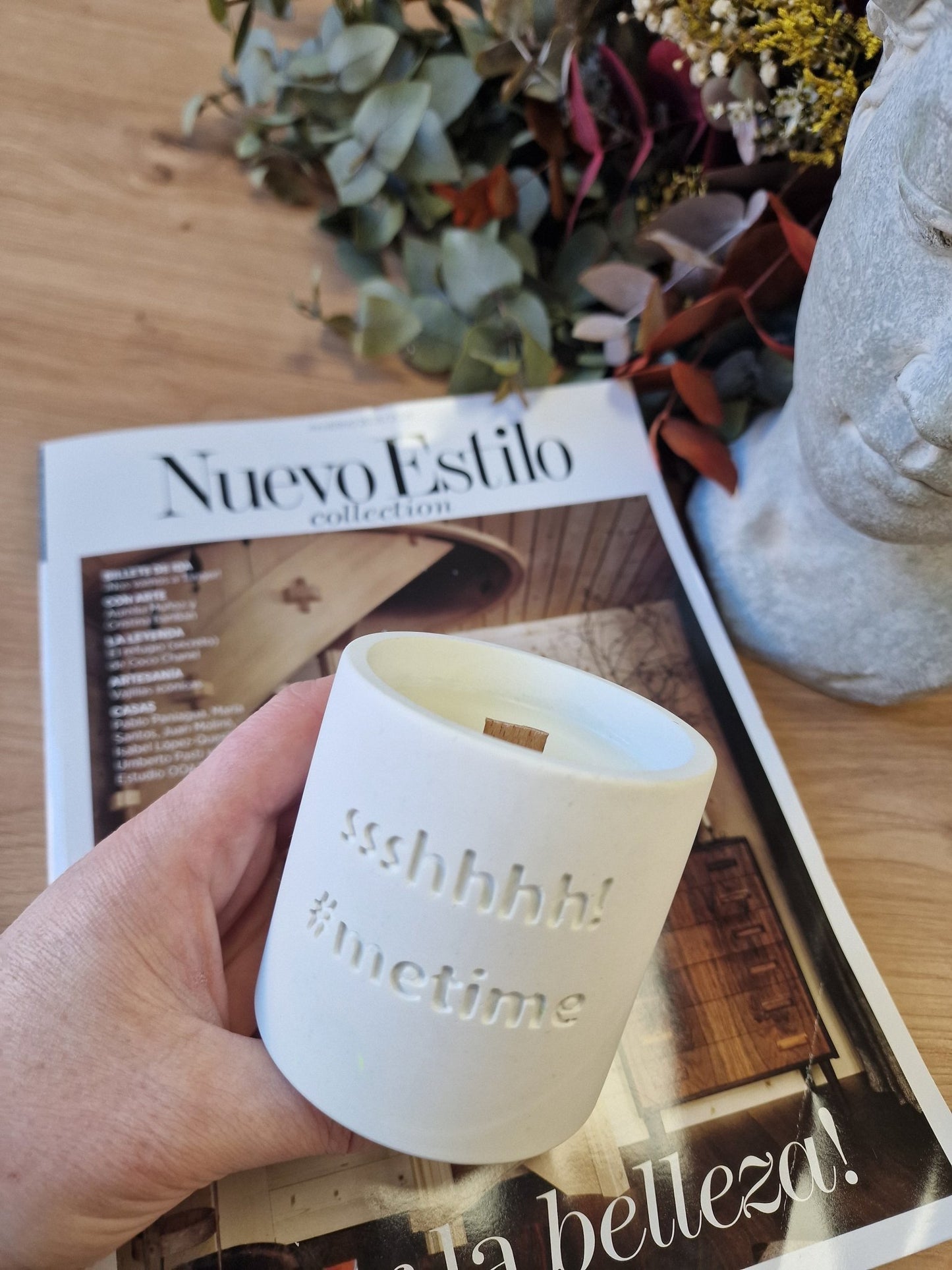 artesanal Vela artesanal “ metime” hecho a mano en Taller Floral by Vera Kiperi Zaragoza