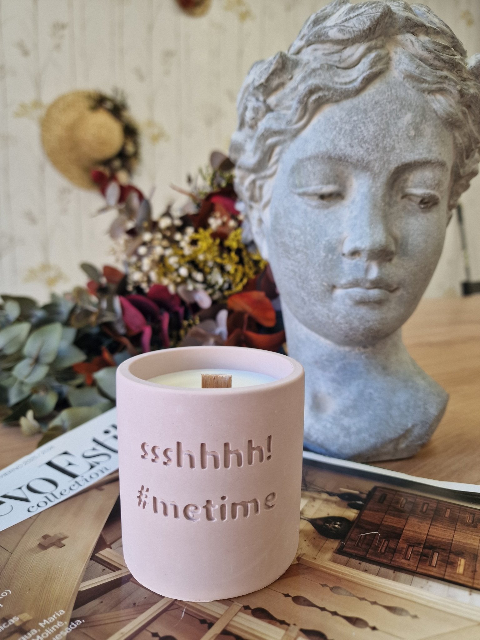 artesanal Vela artesanal “ metime” hecho a mano en Taller Floral by Vera Kiperi Zaragoza