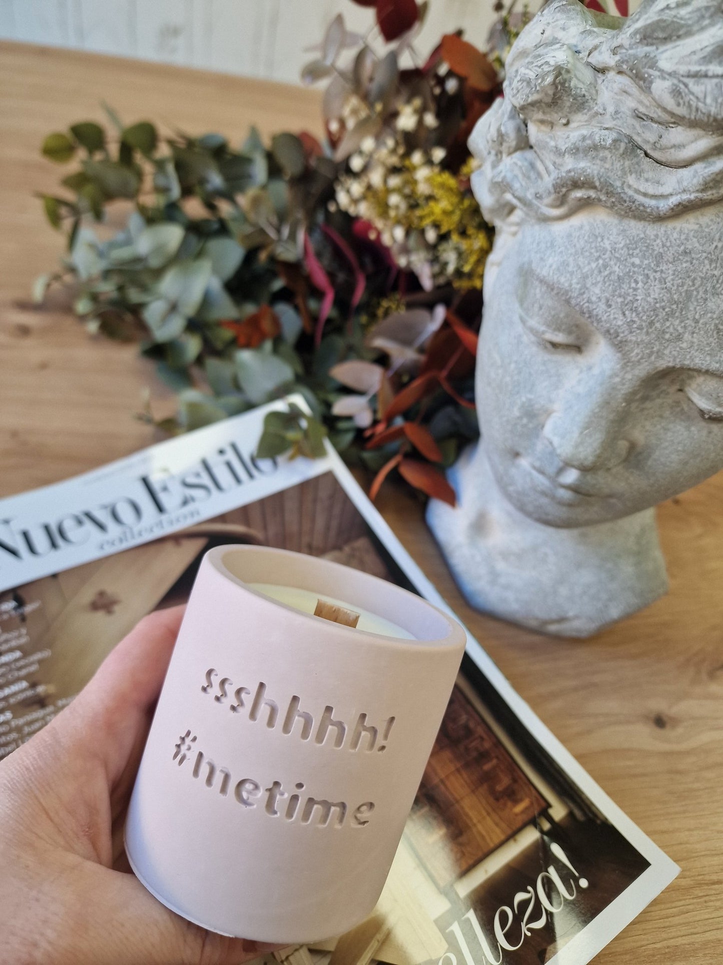 artesanal Vela artesanal “ metime” hecho a mano en Taller Floral by Vera Kiperi Zaragoza