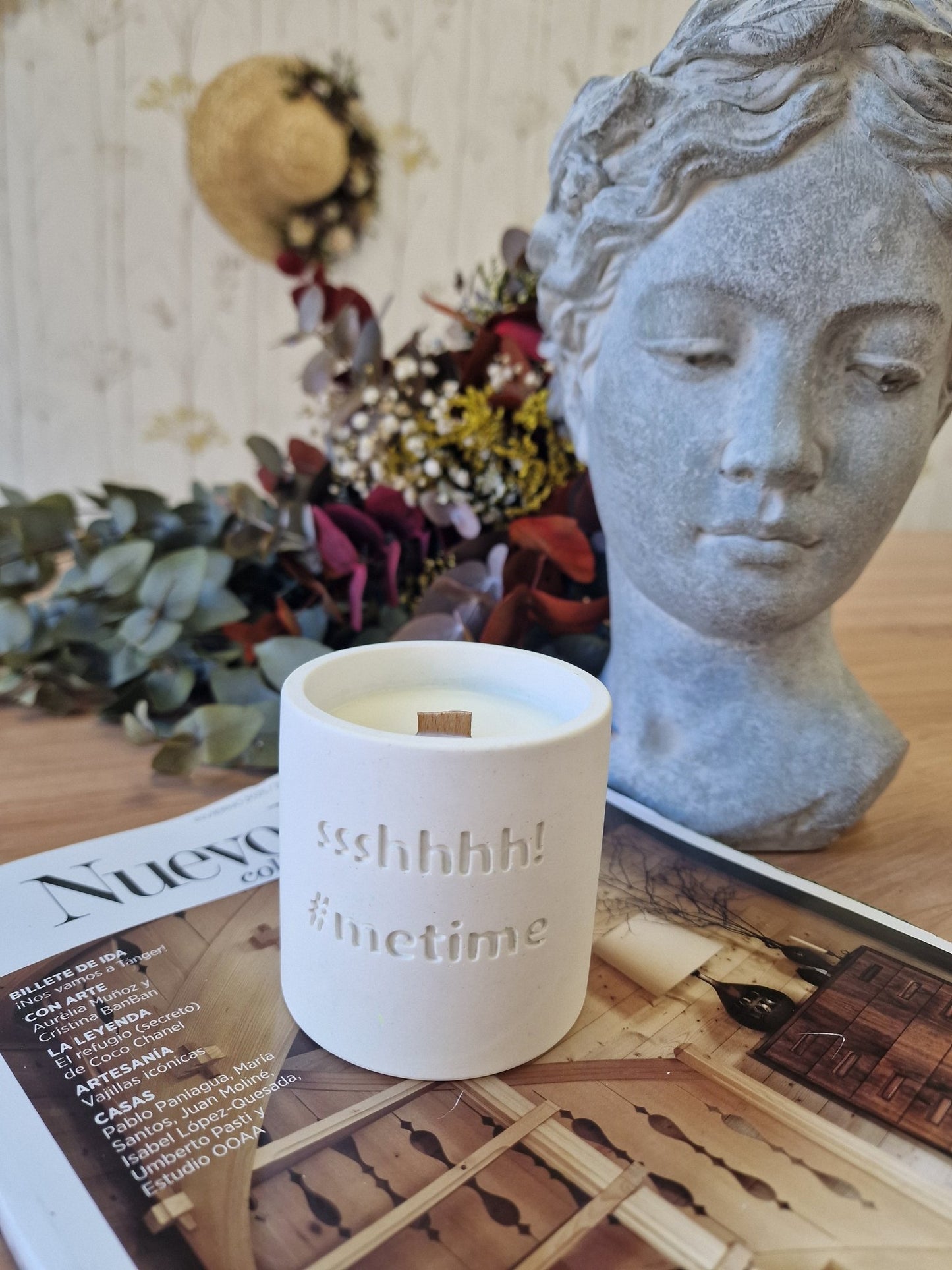 artesanal Vela artesanal “ metime” hecho a mano en Taller Floral by Vera Kiperi Zaragoza