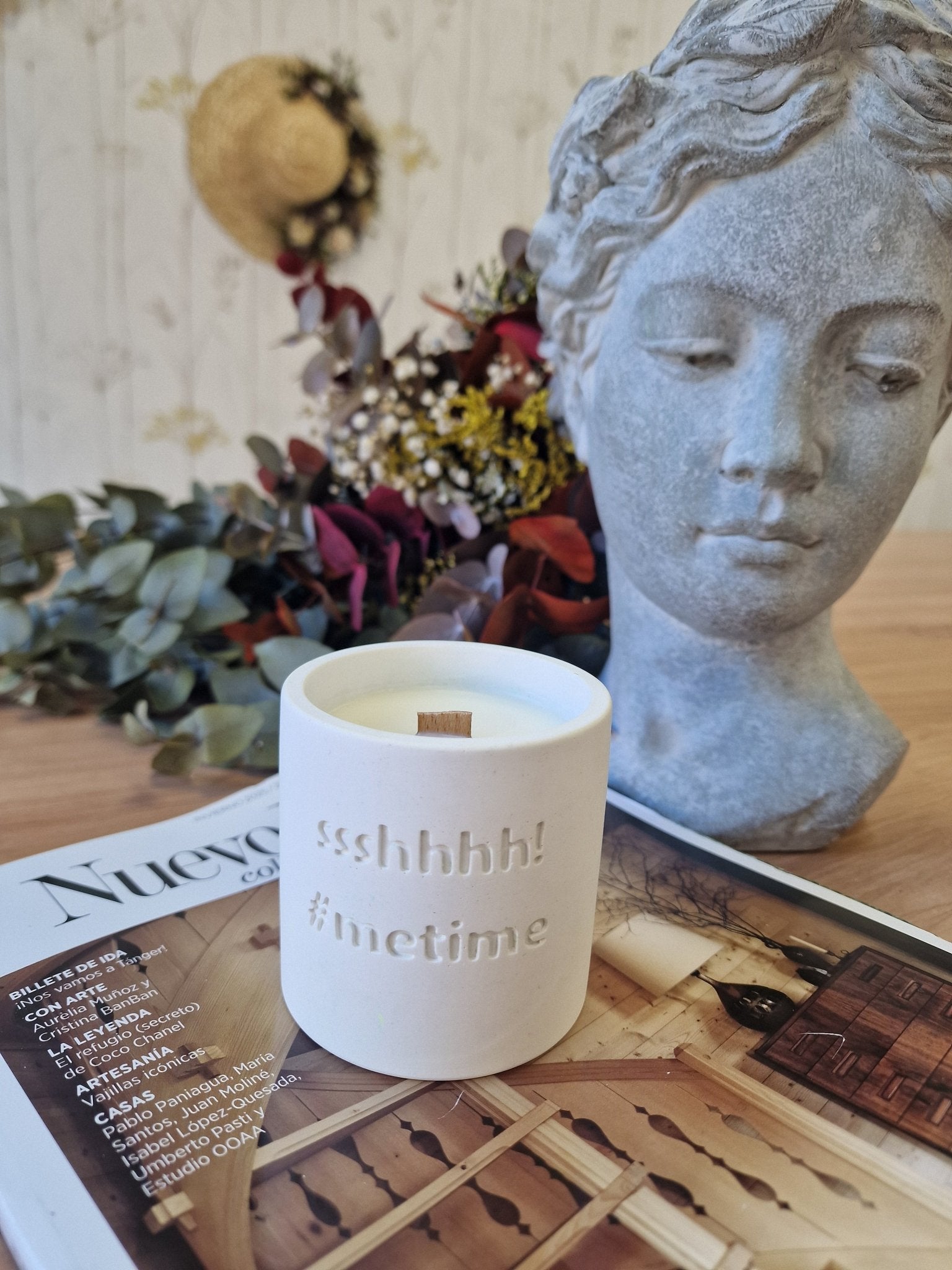 artesanal Vela artesanal “ metime” hecho a mano en Taller Floral by Vera Kiperi Zaragoza