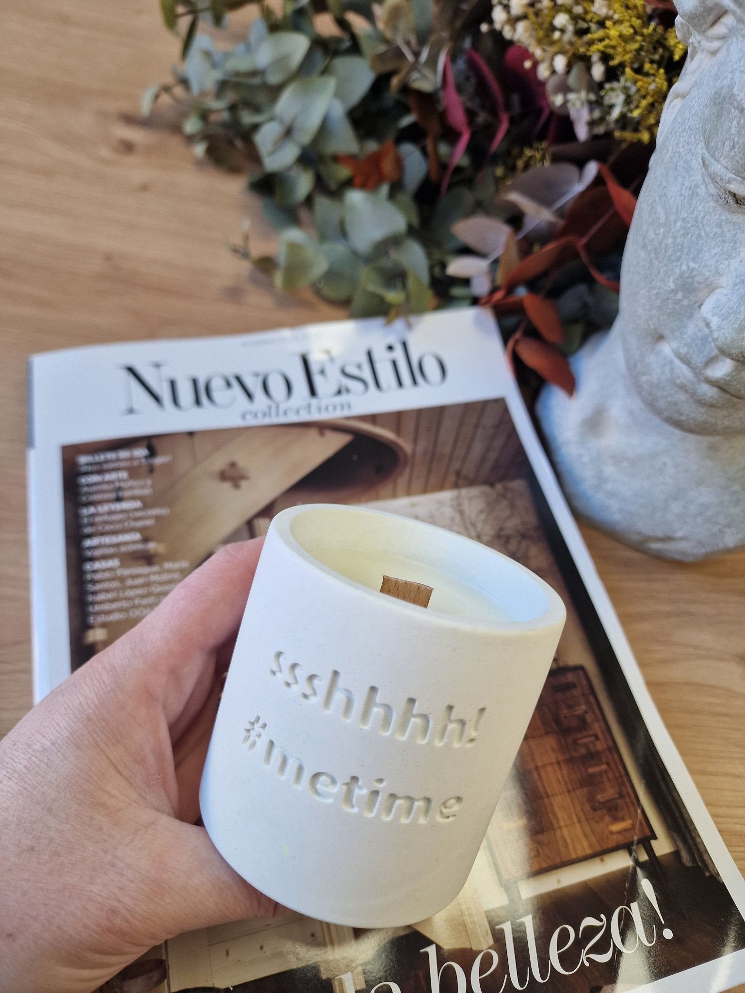 artesanal Vela artesanal “ metime” hecho a mano en Taller Floral by Vera Kiperi Zaragoza