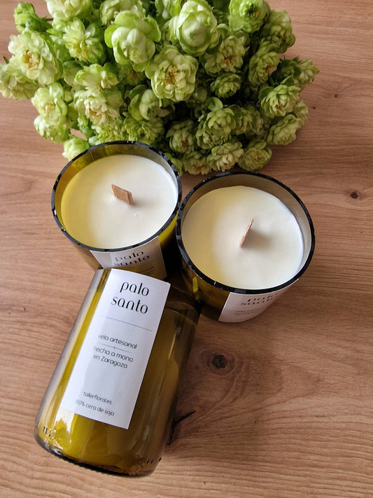 artesanal Vela artesanal Palo Santo hecho a mano en Taller Floral by Vera Kiperi Zaragoza