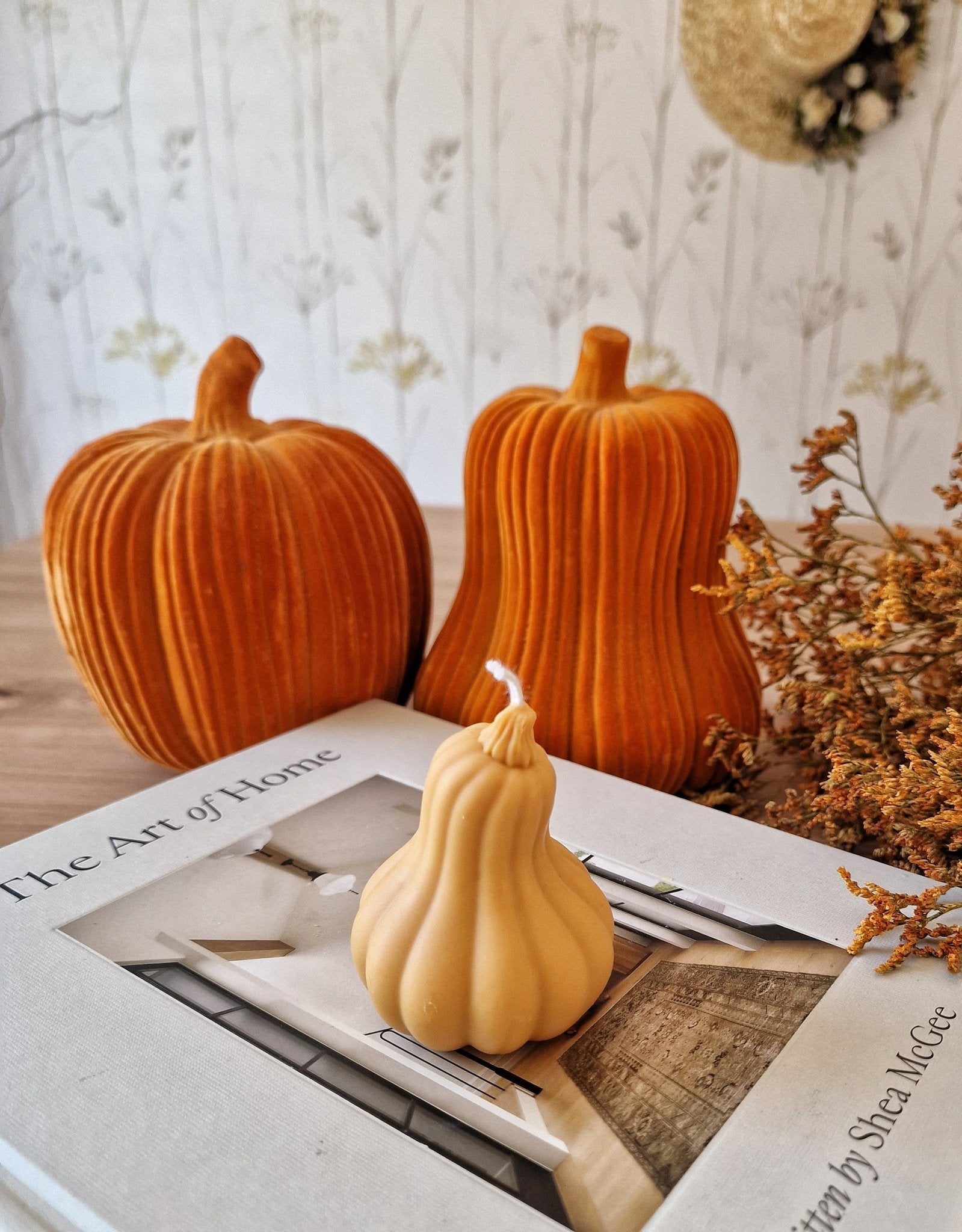 Vela artesanal Vela Calabaza Mini Pera hecho a mano en Taller Floral by Vera Kiperi Zaragoza