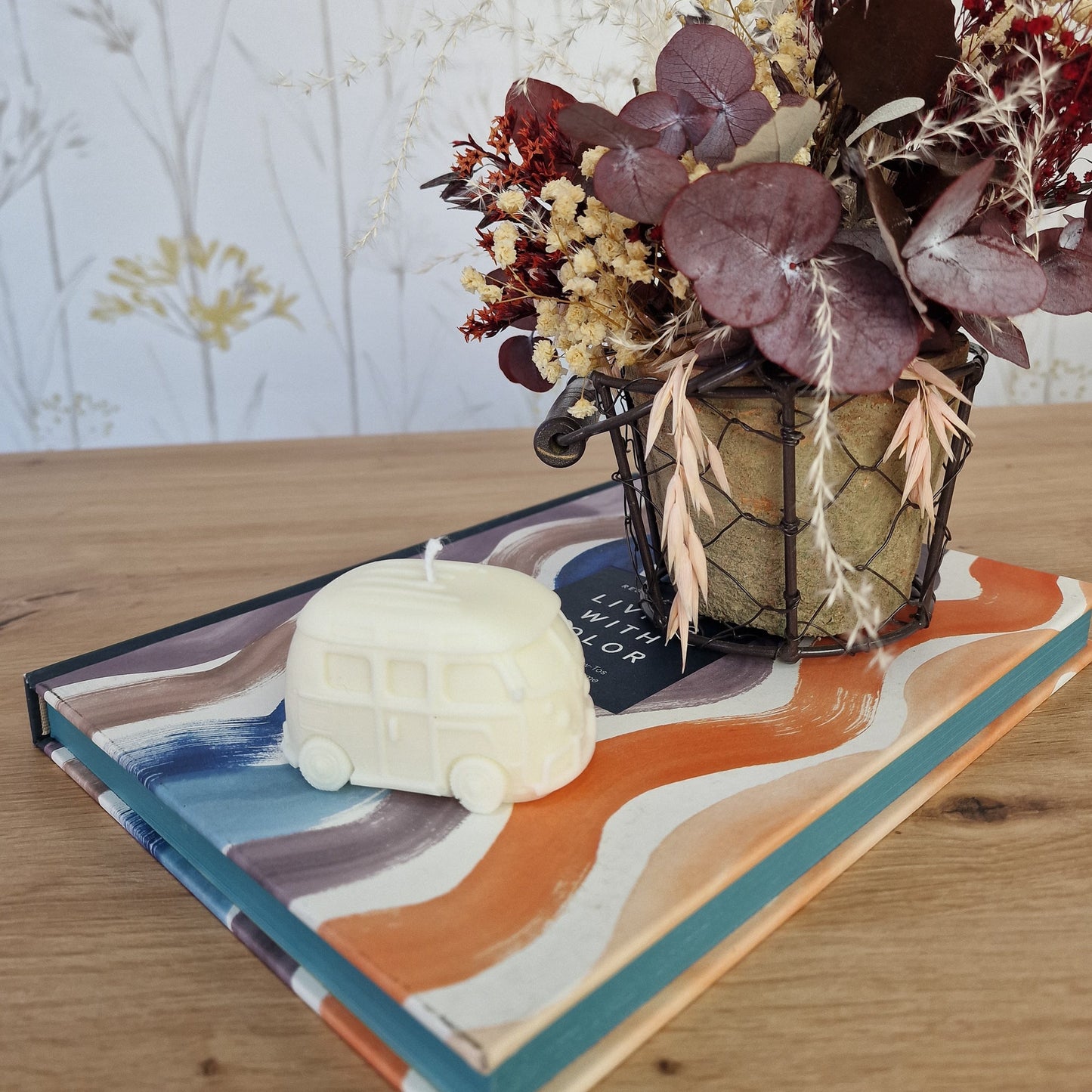 artesanal Vela Camper hecho a mano en Taller Floral by Vera Kiperi Zaragoza