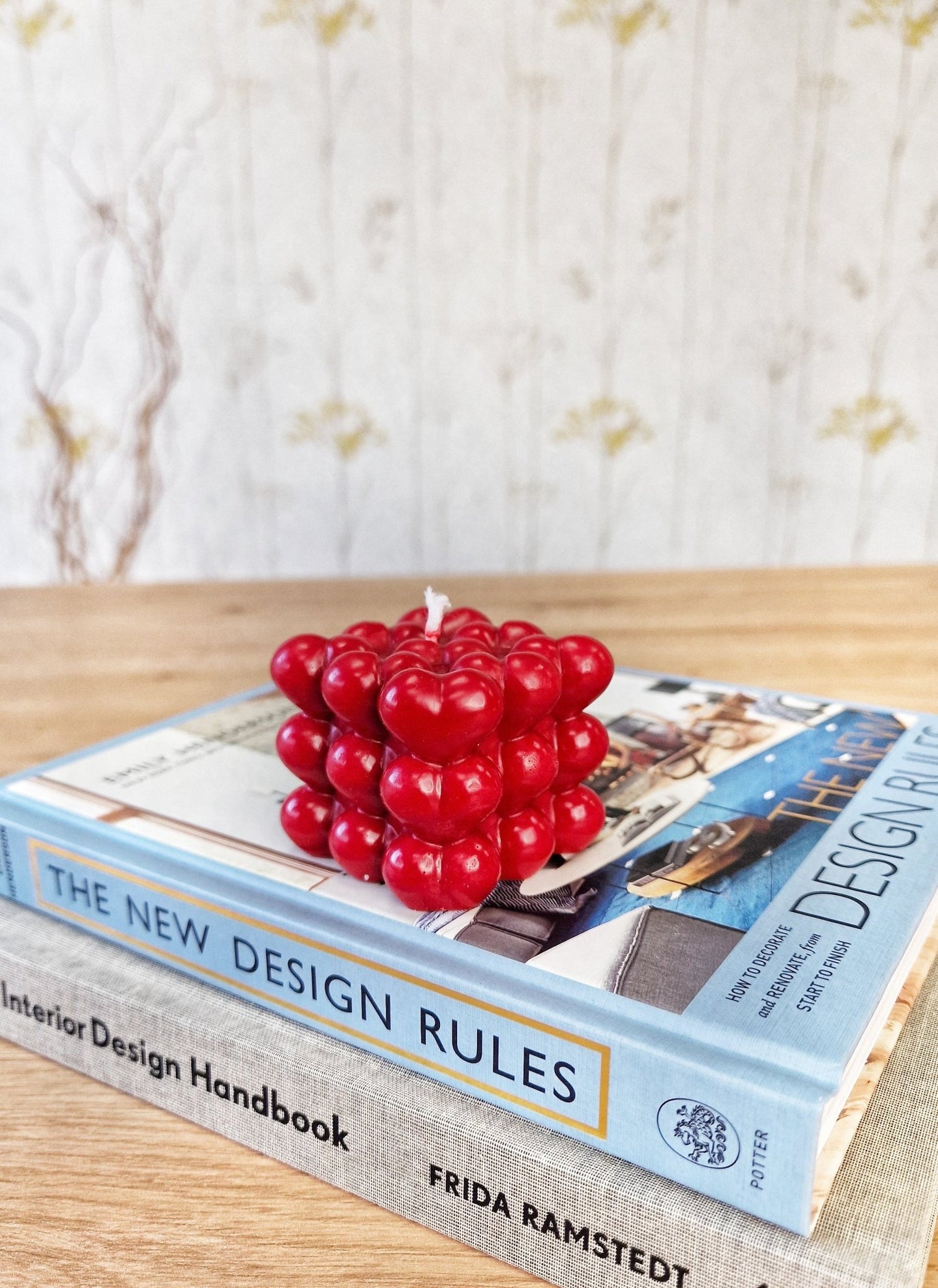 artesanal Vela Cubo de Pasion hecho a mano en Taller Floral by Vera Kiperi Zaragoza