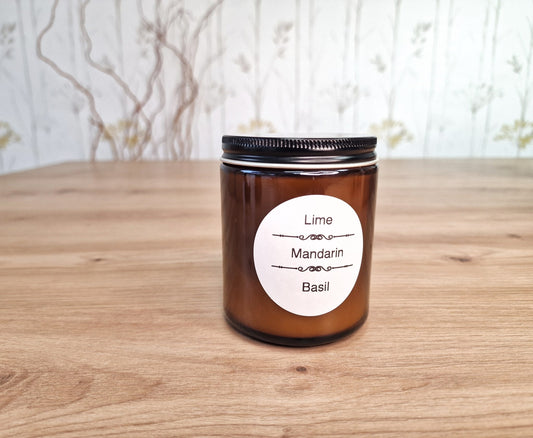 artesanal Vela "Lime & Basil & Mandarin " grande hecho a mano en Taller Floral by Vera Kiperi Zaragoza