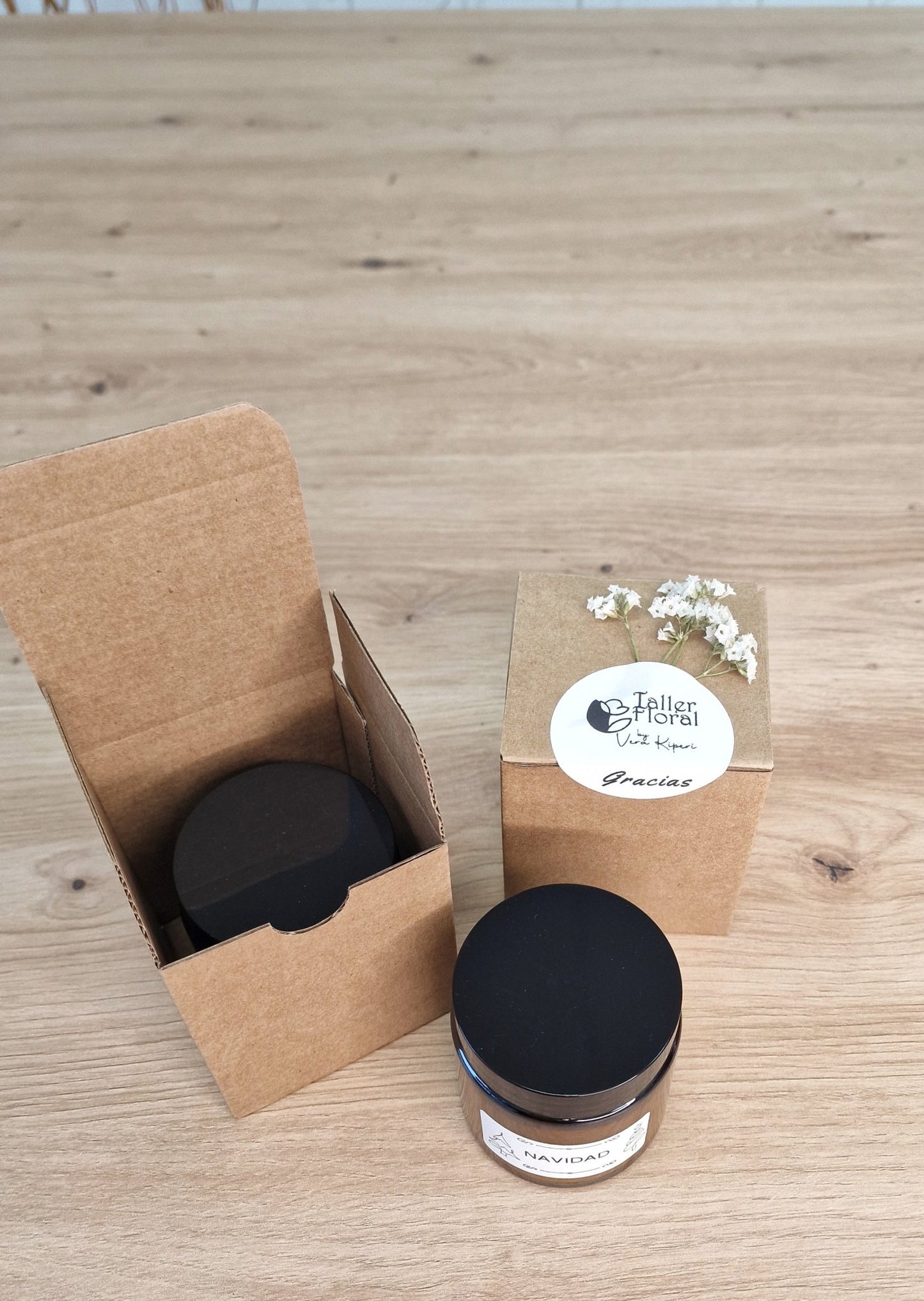 artesanal Vela NAVIDAD hecho a mano en Taller Floral by Vera Kiperi Zaragoza