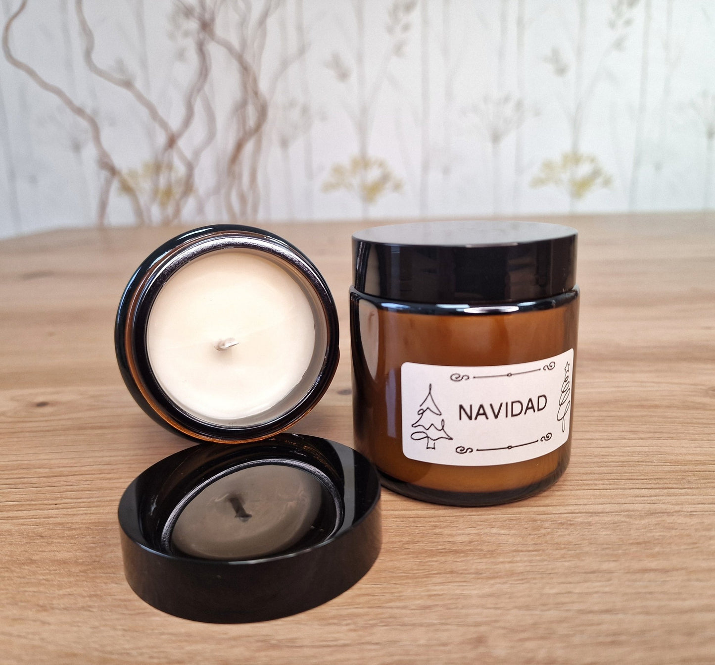 artesanal Vela NAVIDAD hecho a mano en Taller Floral by Vera Kiperi Zaragoza