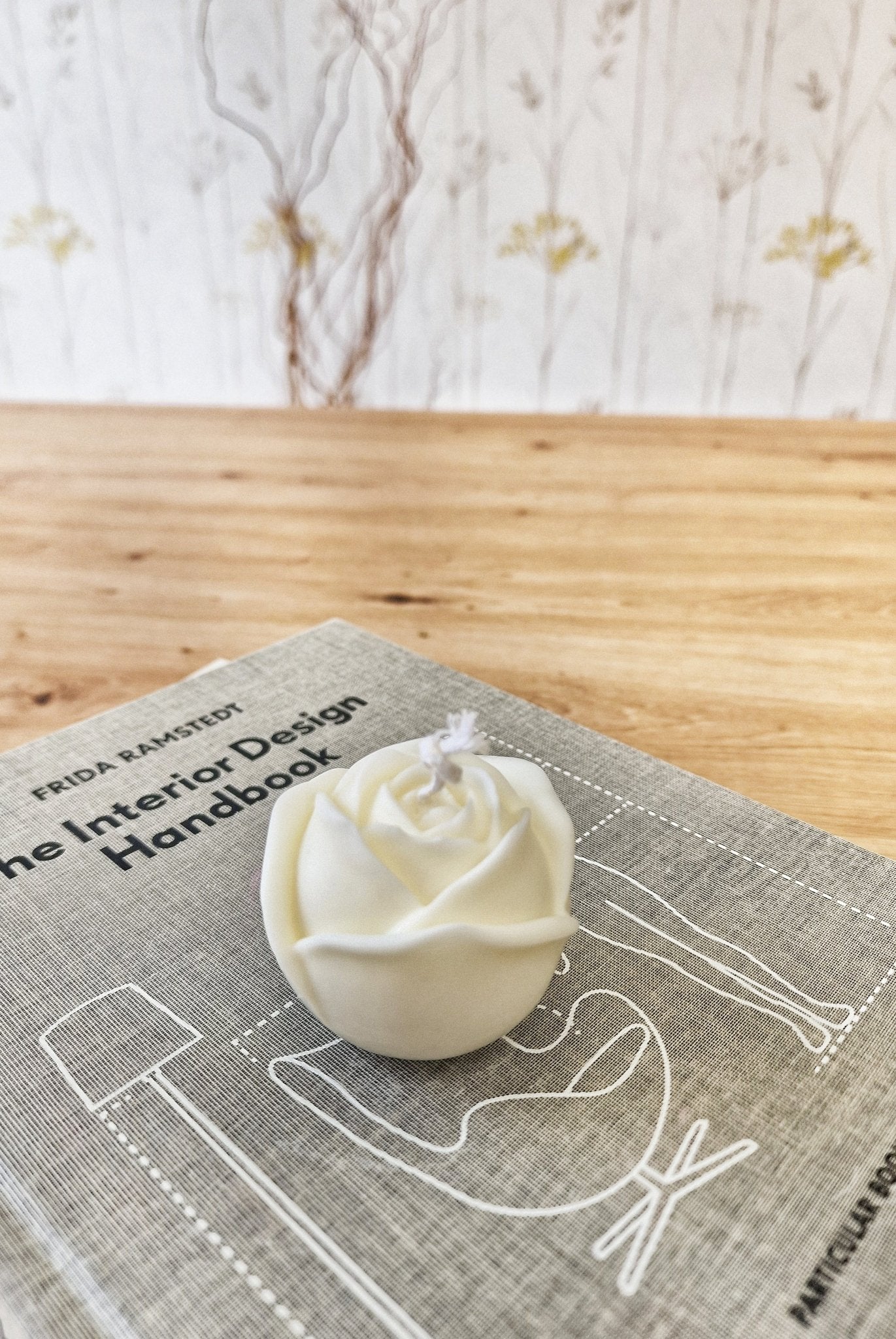 artesanal Vela Rosa hecho a mano en Taller Floral by Vera Kiperi Zaragoza